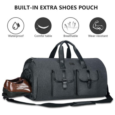 Compact Travel Suit Storage Bag - Foldable - Grey