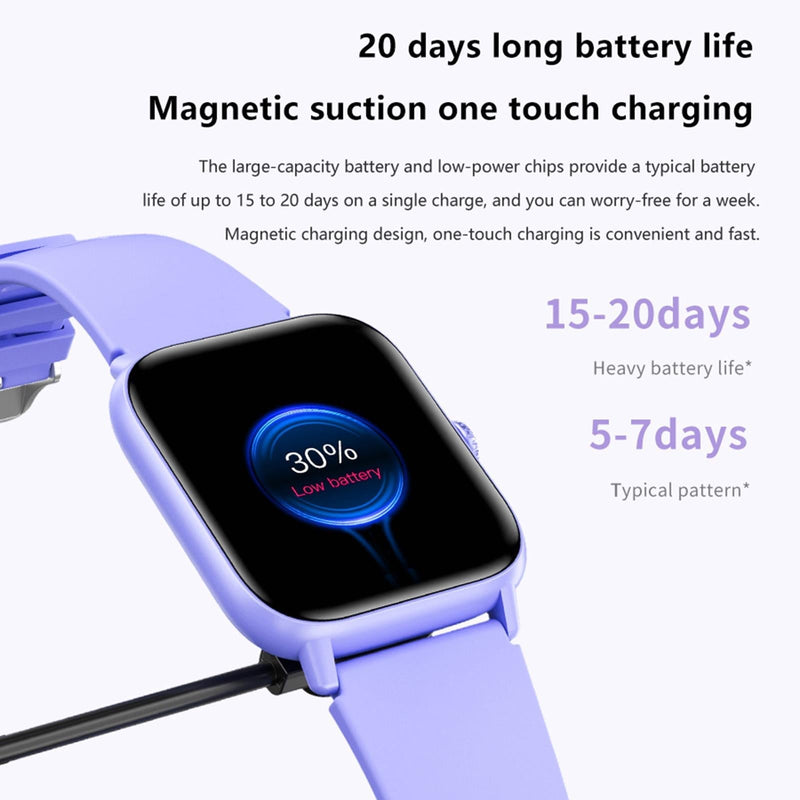 1.83 Inch Bt5.2 Smart Sport Watch Support Bluetooth Call / Sleep / Blood Sugar / Blood Oxygen / Heart Rate / Blood Pressure Health Monitor - Pink