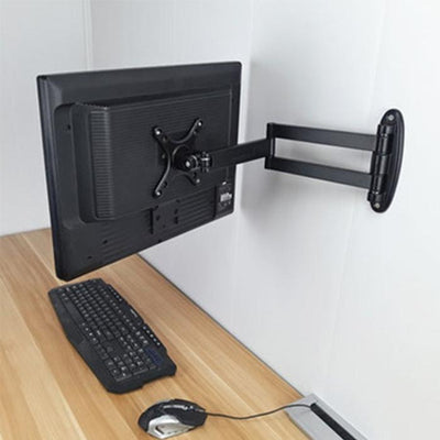 Universal Swivel Wall Mount for Computer Monitors - Black