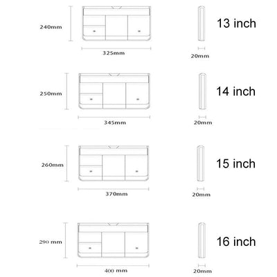 13 Inch Multi-layer Laptop Sleeve - Waterproof & Shock-absorbing Storage Bag - Black - 13 Inch