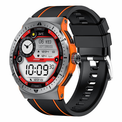 1.43 Inch Bt5.3 Ip68 Sport Smart Watch Support Bluetooth Call / Message Notification / Heart Rate / Blood Pressure Health Monitor - Orange