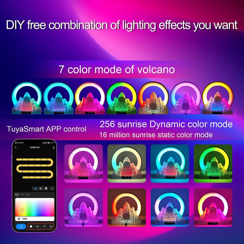 Wireless Charger With Alarm Clock & Bluetooth Speaker - Black