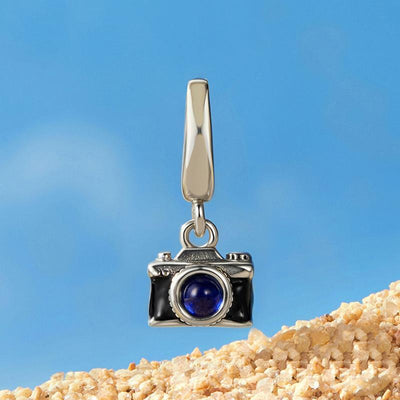 925 Sterling Silver Openable Camera Bead Bracelet