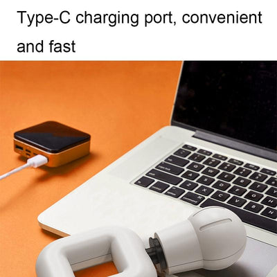 Portable Wireless Fascia Gun For Muscle Relaxation - White