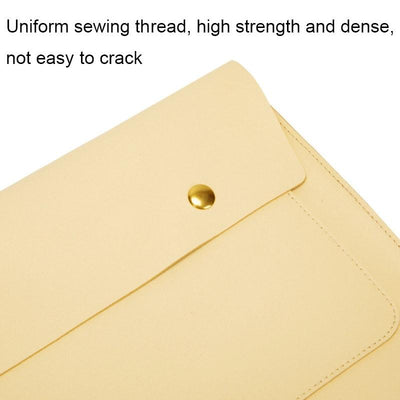 3-in-1 Waterproof Leather Laptop Liner Bag - 13 Inches - Light Grey