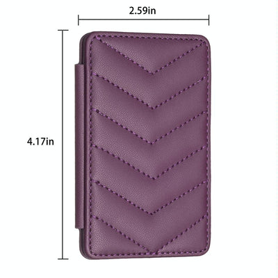 Wave Pattern Card Bag Back Sticker For Mobile Phones - Dark Purple