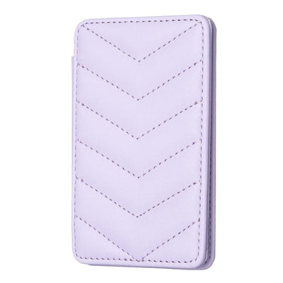 Wave Pattern Card Bag Back Sticker For Mobile Phones - Dark Purple