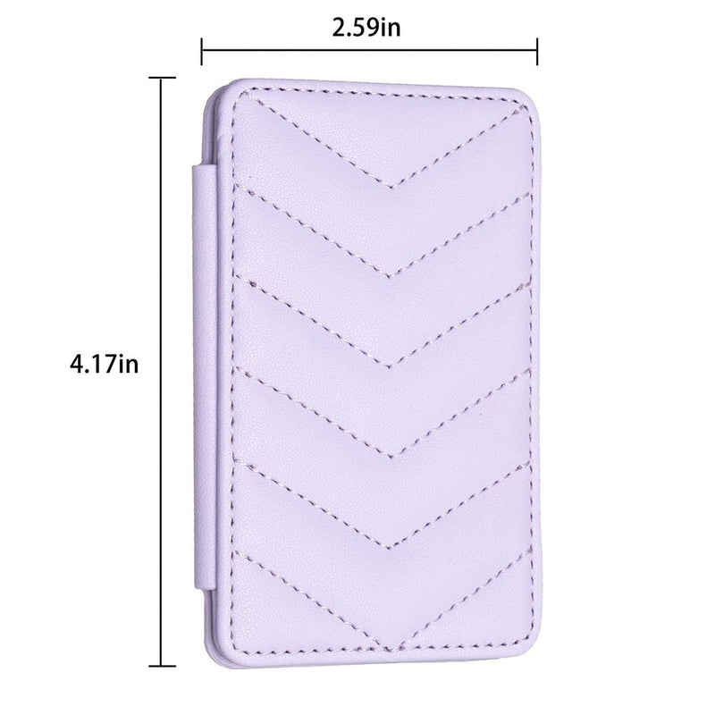Wave Pattern Card Bag Back Sticker For Mobile Phones - Dark Purple