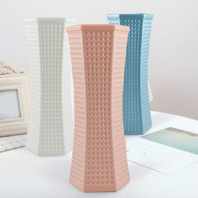 Versatile Plastic Vase For Creative Wet And Dry Flower Arrangements - Milk White