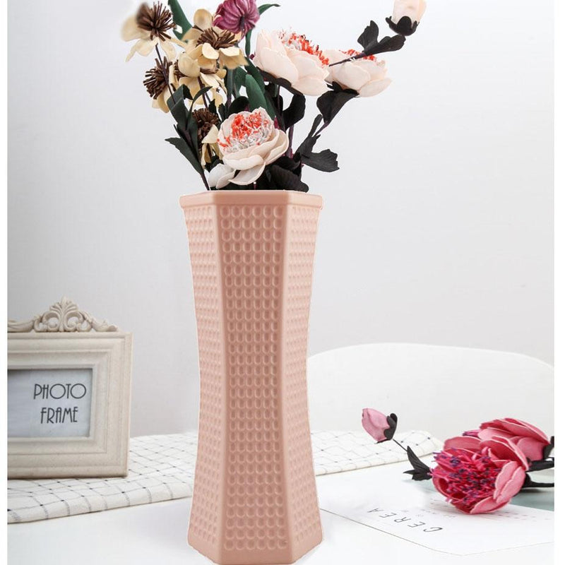Versatile Plastic Vase For Creative Wet And Dry Flower Arrangements - Milk White