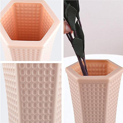 Versatile Plastic Vase For Creative Wet And Dry Flower Arrangements - Milk White