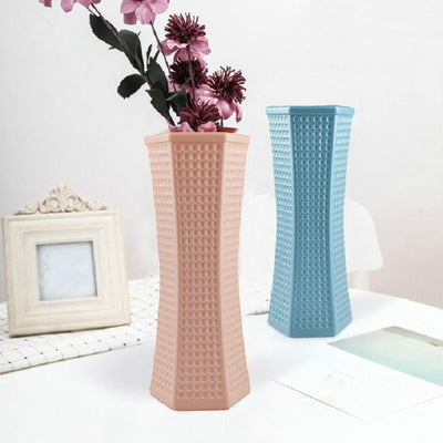 Versatile Plastic Vase For Creative Wet And Dry Flower Arrangements - Milk White