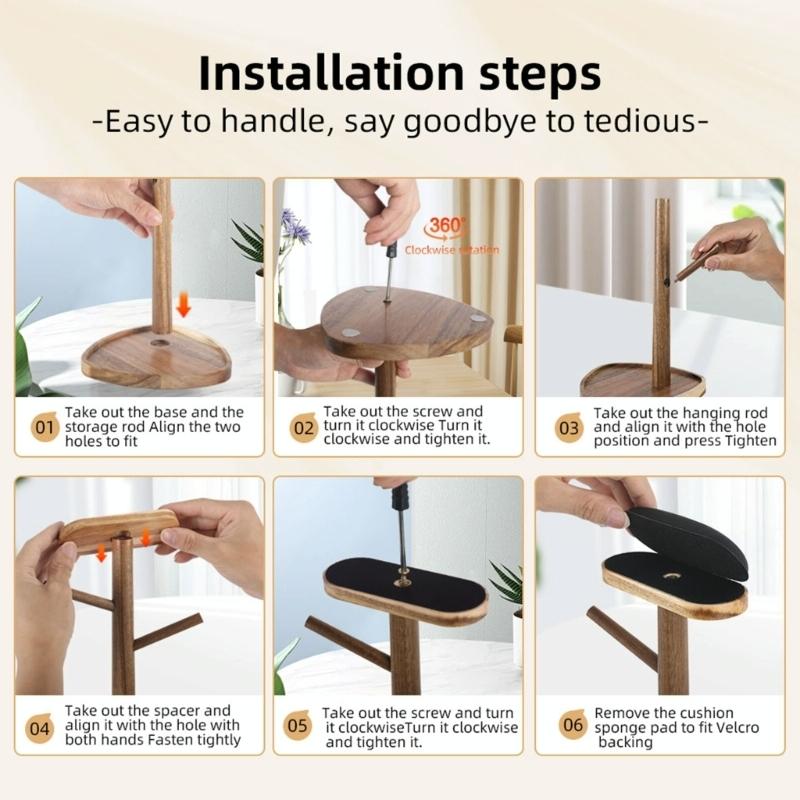 Acacia Vr Helmet Storage Rack for Quest 2 and Pico 3 / 4 - Walnut