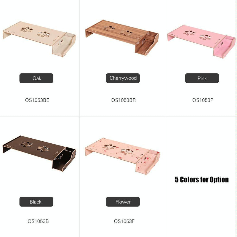 Wood Monitor Stand with Keyboard Storage - Tbd049404601A