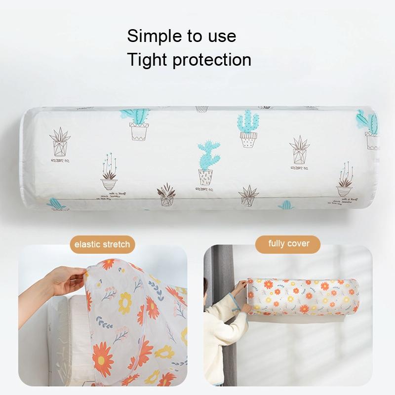 5-pack Hanging Ac Dust Cover - 95x20x31cm - Thickened - Red Flower