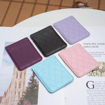 Diamond Lattice Card Bag Sticker For Mobile Phones - Dark Purple