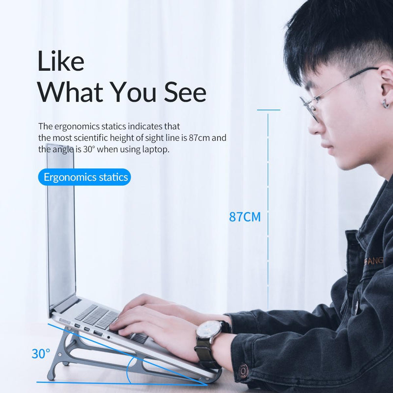 Vertical Laptop Storage Holder - Multi-functional Grey