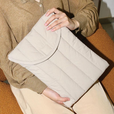 Lightweight Cotton Embroidery Inner Bag for Protection - Yellow Green - 9.7-11 Inch