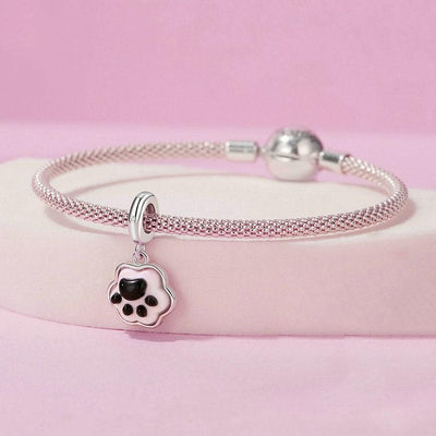 925 Sterling Silver Platinum Plated Luminous Cat Claw Pendant