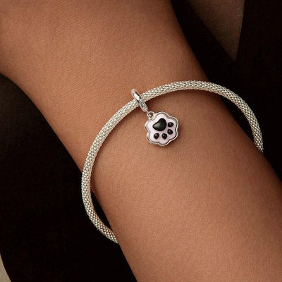 925 Sterling Silver Platinum Plated Luminous Cat Claw Pendant