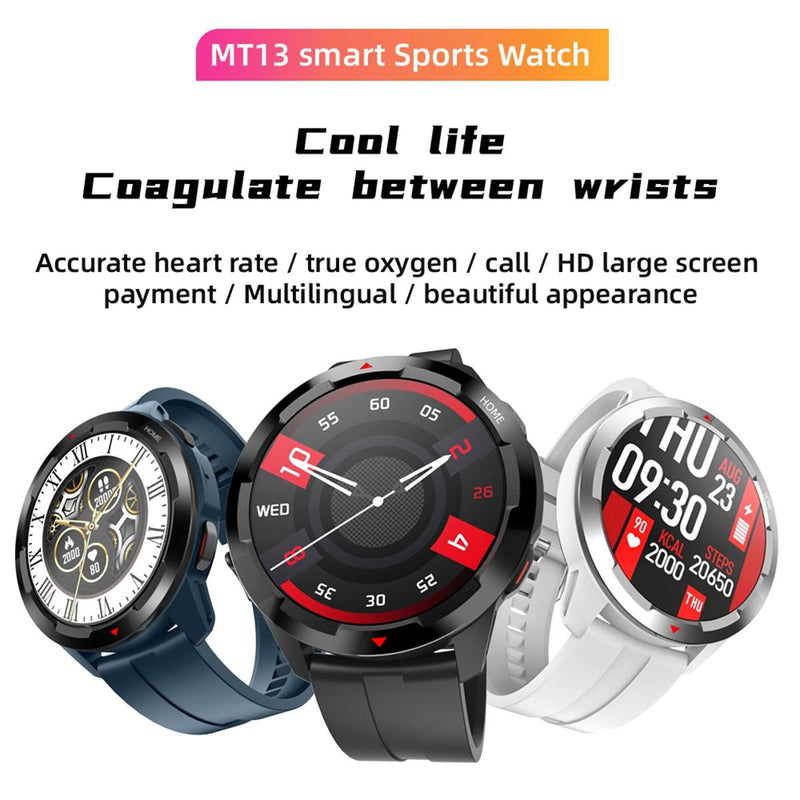 1.32 Inch Tft Screen Smart Watch Support Bluetooth Call & Alipay - Black