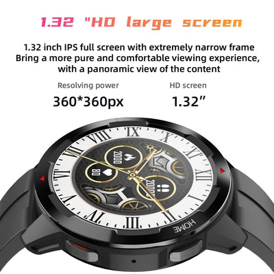 1.32 Inch Tft Screen Smart Watch Support Bluetooth Call & Alipay - Black