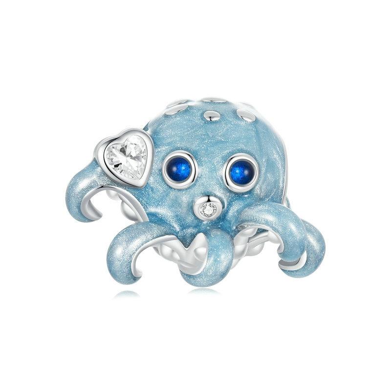 925 Sterling Silver Ocean Octopus Diy Beads