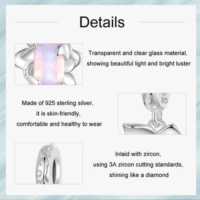 925 Sterling Silver Platinum Plated 3D Lotus Pendant