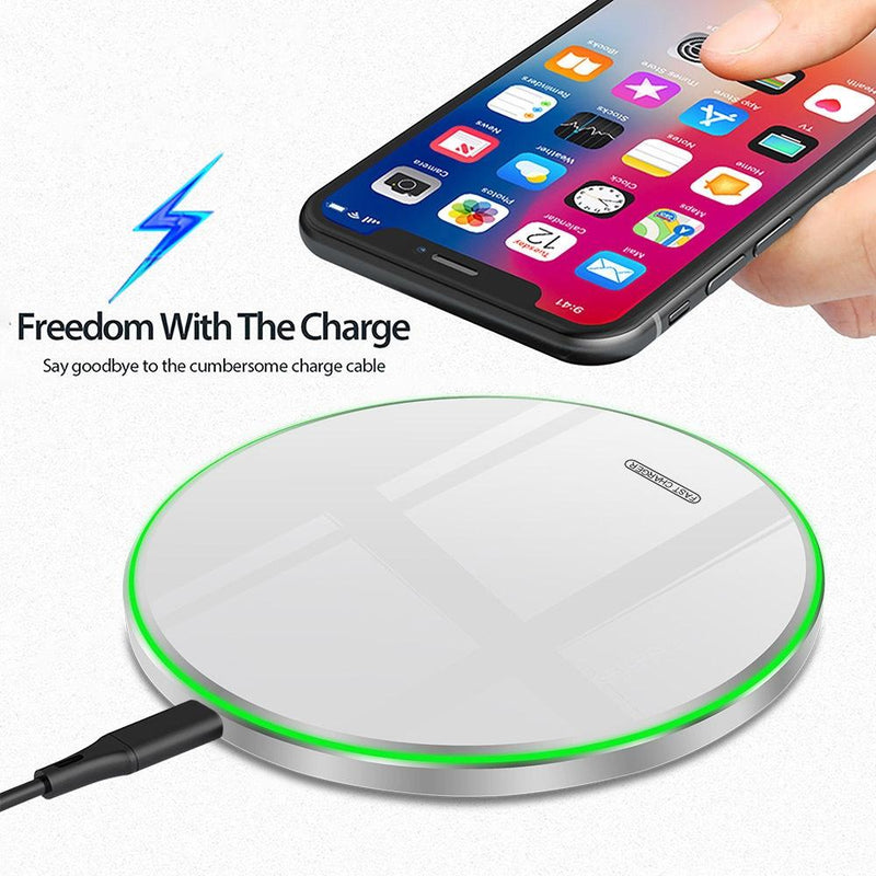 20W Ultra Thin Qi Wireless Charger - White