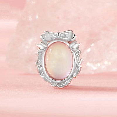 925 Sterling Silver Platinum Plated Starlight Bow Beads