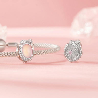 925 Sterling Silver Platinum Plated Starlight Bow Beads