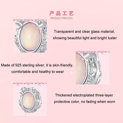 925 Sterling Silver Platinum Plated Starlight Bow Beads