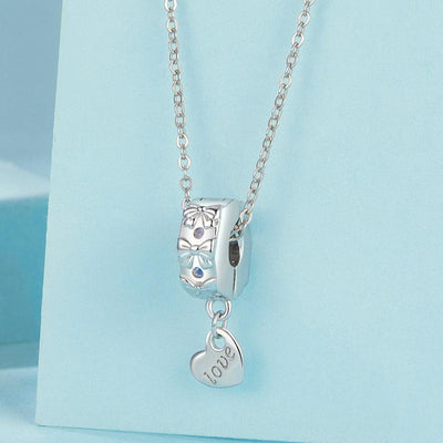 925 Sterling Silver Platinum Plated Bow Heart Bracelet With Beads