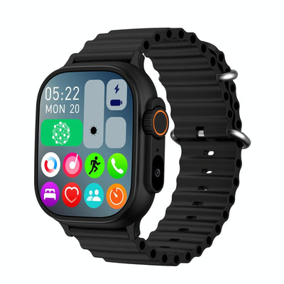 2.01 Inch Bluetooth Call Smart Watch Support Heart Rate / Blood Oxygen - Black