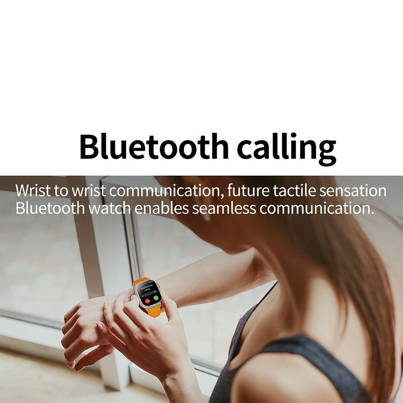 2.01 Inch Bluetooth Call Smart Watch Support Heart Rate / Blood Oxygen - Black