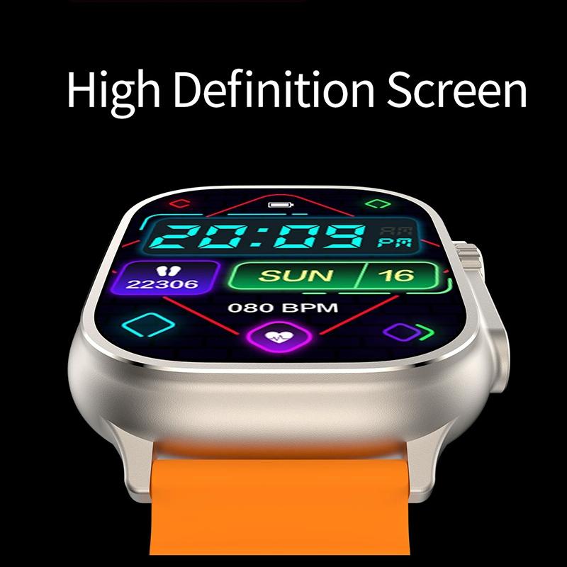 2.01 Inch Bluetooth Call Smart Watch Support Heart Rate / Blood Oxygen - Black