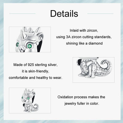925 Sterling Silver Dragon Diy Beads