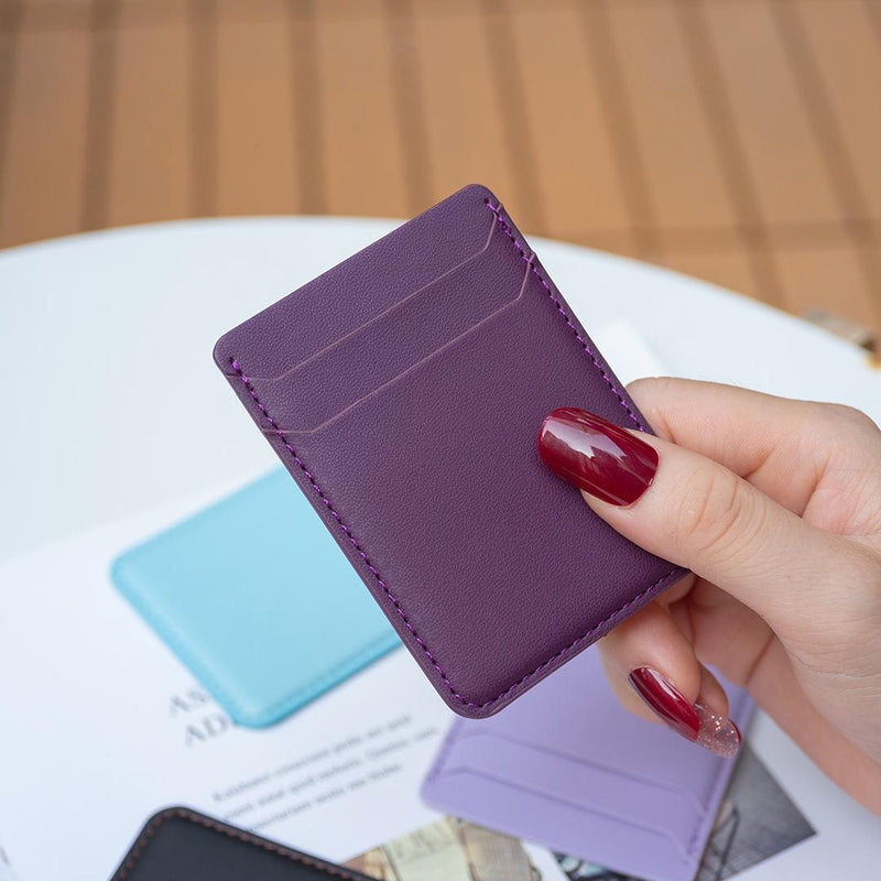 R20 Texture Card Bag Back Sticker For Mobile Phones - Dark Purple