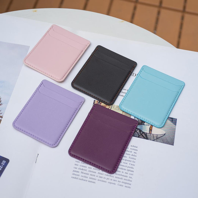 R20 Texture Card Bag Back Sticker For Mobile Phones - Dark Purple