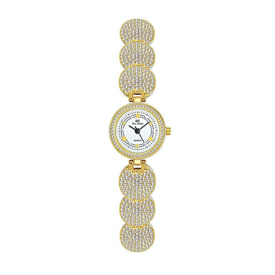 Diamond-inlaid Women Chain Watch - Elegant Accessory - Gold