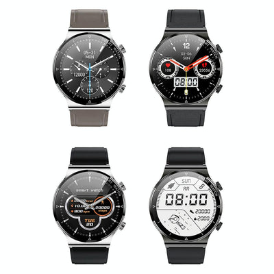 1.32 Inch Heart Rate Sleep Monitoring Smart Watch - Black Silicone