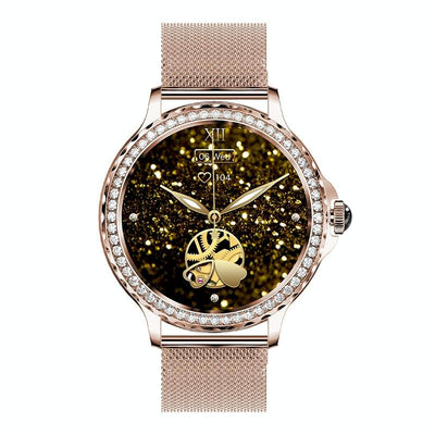 1.3 Inch Ip68 Waterproof Colour Screen Smart Watch Support Heart Rate / Blood Pressure / Blood Oxygen Monitoring - Gold