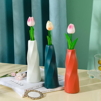 Minimalist Living Room Dried Flower Vase Decor - Rose Pink