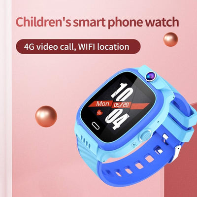 1.44 Inch 4G Video Call Waterproof Smart Children Phone Watch With Sos Function - Black