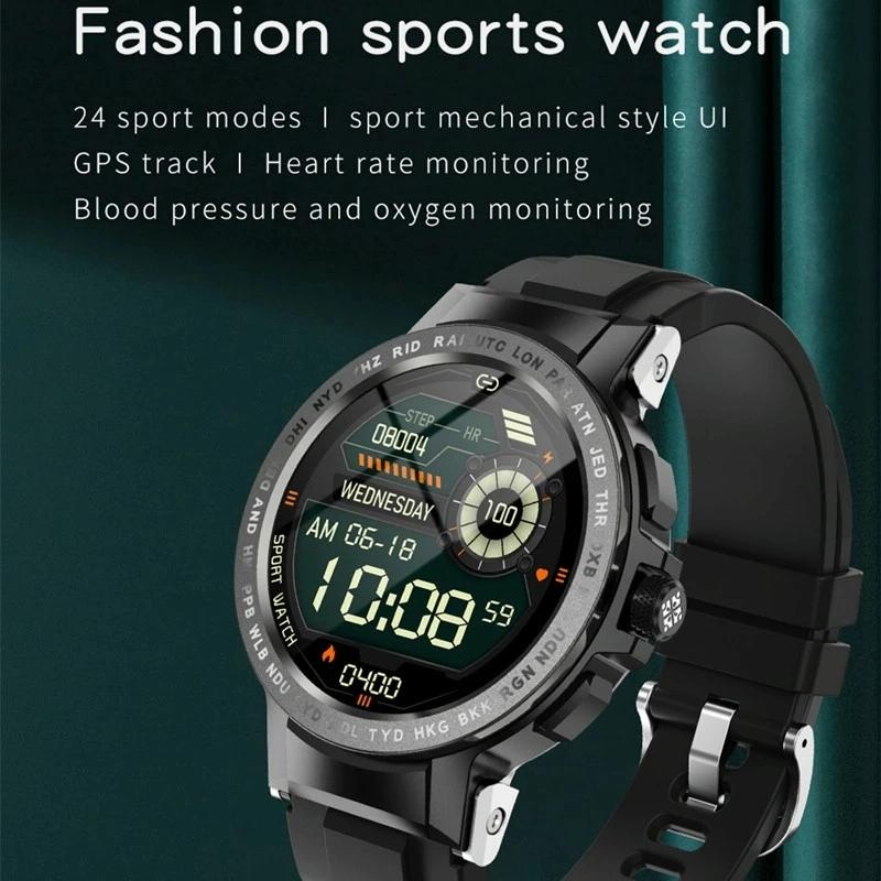 Waterproof Smart Watch With Colour Screen - Ip68 - Black