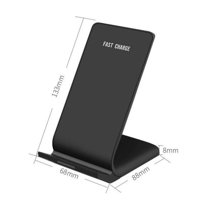 10W Vertical Wireless Charger For Smartphones Black