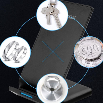 10W Vertical Wireless Charger For Smartphones Black