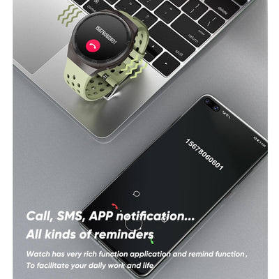 1.28 Inch Ips Screen Bluetooth 5.0 Ip67 Waterproof Smart Watch Support Sleep Monitor / Multi-Sports Mode / Heart Rate Monitor / Blood Pressure Monitoring - Green