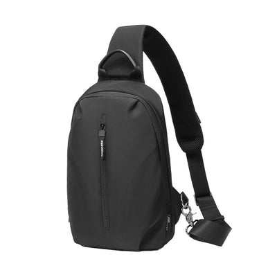 Adjustable Oxford Chest Bag For Men With Glasses Hang Belt Black