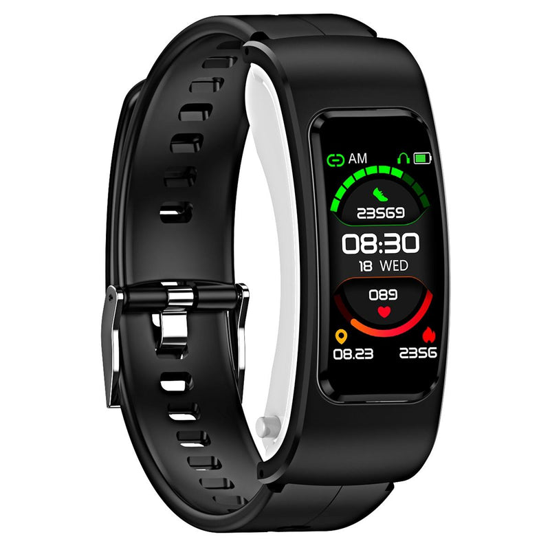 1.08 Inch Waterproof Smart Watch With Bluetooth Call - Black